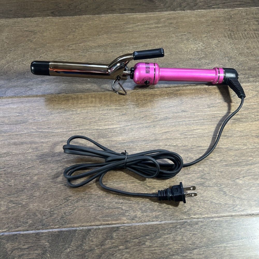 Hot shot Tools Curling Iron S510325 Pink Titanium 1" Inch Barrel